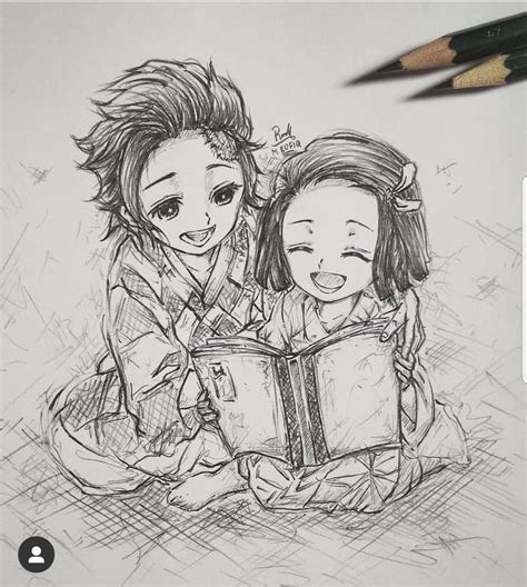 Tanjiro And Nezuko Anime Drawing Styles Drawing Sketches Anime Sketch