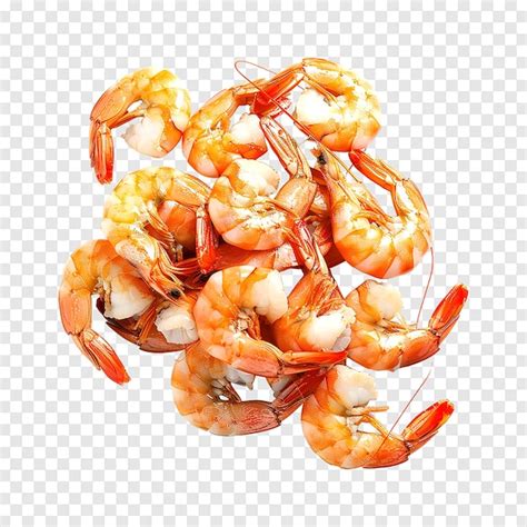 Premium PSD | Boiled shrimp isolated on a transparent background