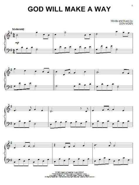 Don Moen God Will Make A Way Sheet Music Notes Chords Sheet Music