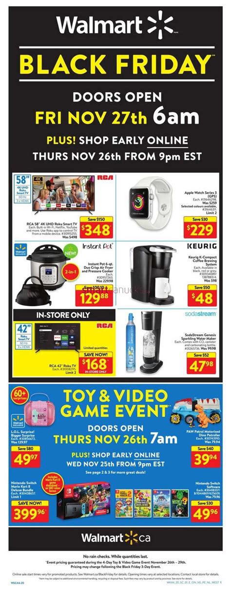 Walmart Black Friday Flyer November 27 to 29, 2020