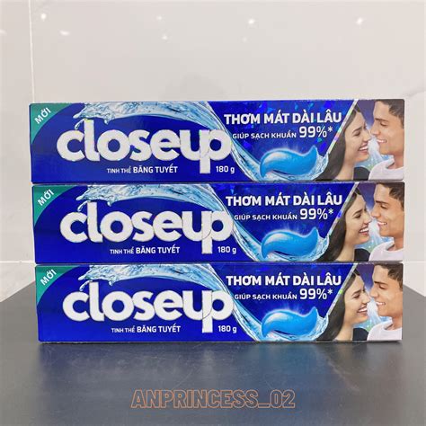 COMBO 3 Kem Đánh Răng Closeup Gel Sạch Khuẩn Tinh Thể Băng Tuyết Cho ...