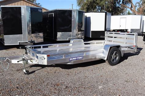 7x14 Aluminum Utility Trailer With 2 Coupler For Sale