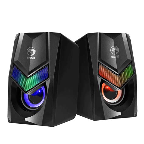 Parlantes Multimedia Gaming MARVO Scorpion SG 118 Luz Led Efecto RGB