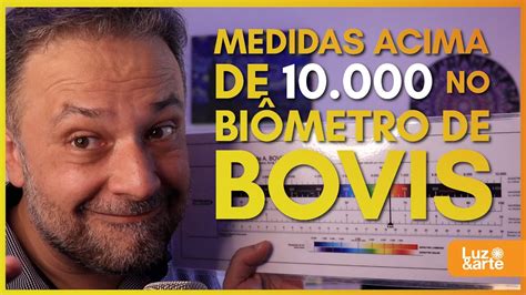 Como medir valores acima de 10 000 no Biômetro de A Bovis Luz e