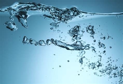 Water Splash with Ripple and Bubble Stock Photo - Image of water ...