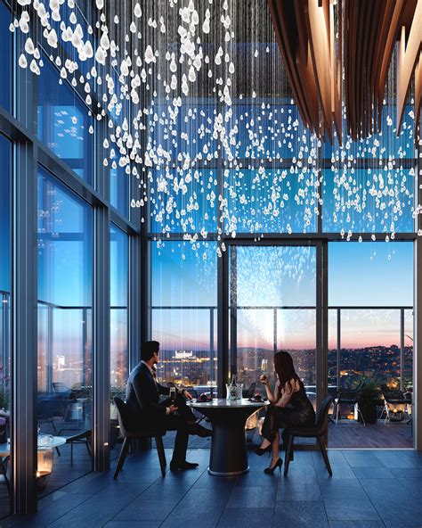 digital visualizations  high rise  floor restaurant concept