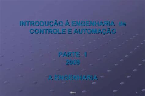 Ppt Introdu O Engenharia De Controle E Automa O Parte A