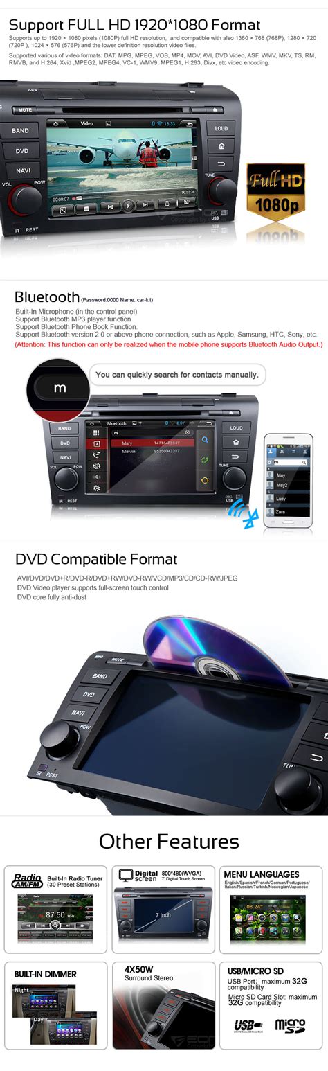 Eonon Ga Mazda Android Car Dvd Mazda Specific Car Dvd Android