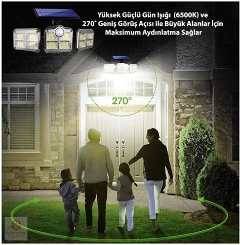 Solar Güneş Enerjili 122 Ledli Kumandalı Hareket Sensörlü Bahçe