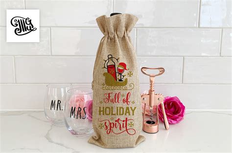 Christmas Wine Bag Svg Bundle