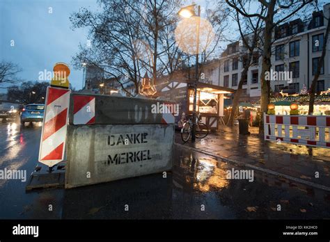 Frankfurt Am Main Deutschland 27 Nov 2017 Eine Abgrenzung Poller