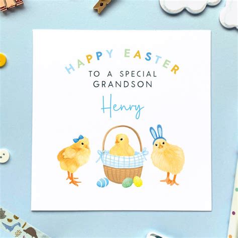 Personalised Easter Cards For Boys Lilac Kitten Designs