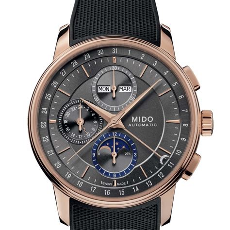 Relógio Mido Baroncelli Chrono Fase Da Lua Automático Antracite M027