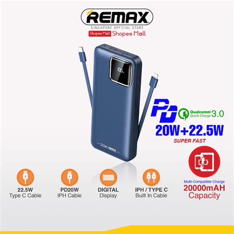 Remax Energy RPP 513 Suji Series 20000mAH 20W 22 5W PD QC Fast Charge