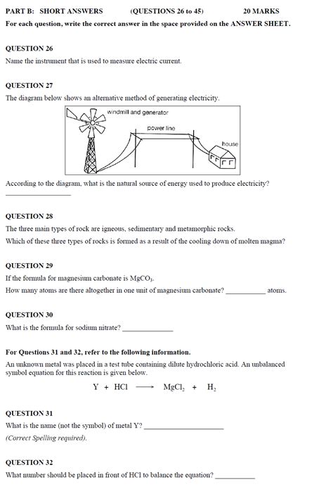 Grade 10 Science Third Term Test Papers