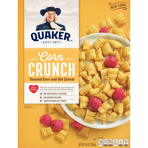 Quaker Corn Bran Crunch Toasted Corn Cereal Ounce Paper Box