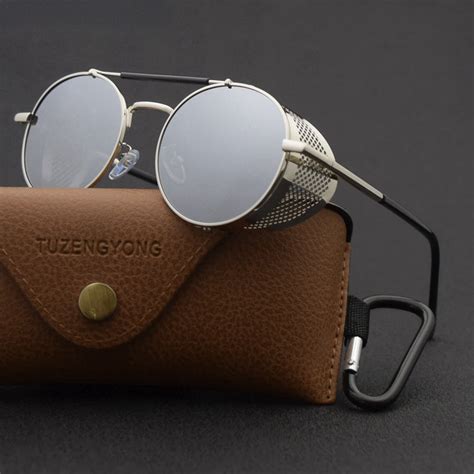 Classic Gothic Steampunk Sunglasses Polarized Men Women Brand Designer