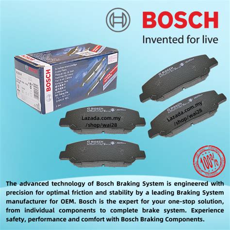 BOSCH Front Disc Brake Pad TOYOTA ESTIMA ACR50 GSR50 VELLFIRE ANH20