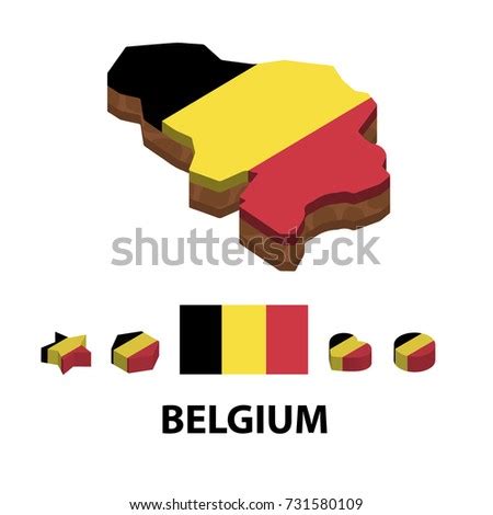 Belgium Flag On Map Stock Vector Images Avopix