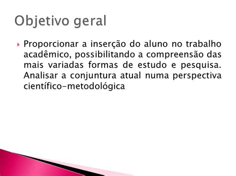 Objetivo De Um Trabalho Academico Exemplo Vários Exemplos