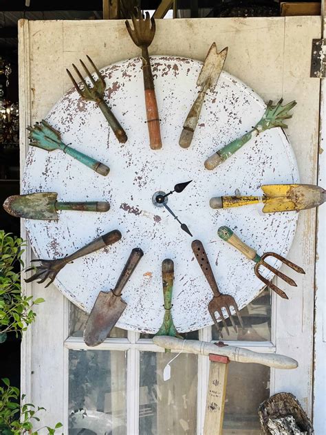 How to Create a Garden Clock Out of Vintage Garden Tools - WM Design House