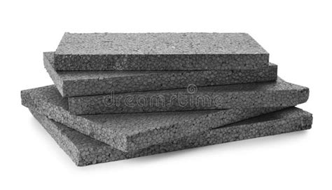 Stack Of Grey Styrofoam Sheets On White Background Stock Photo Image