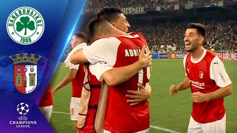 Highlights Ligy Mistr Panathinaikos Fc Vs Sc Braga Youtube