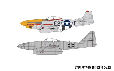 Messerschmitt Me262 & P-51D Mustang - Dogfight Double - Airfix A50183 ...