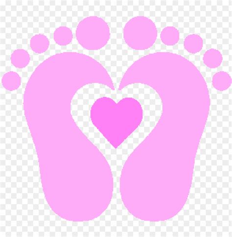 Pink Baby Footprints Png