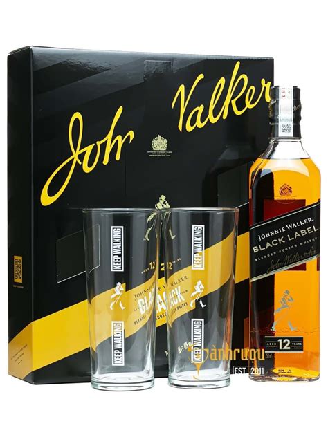 Johnnie Walker Black Label 12 năm set hộp quà Tết Quý Mão 2023 Sành