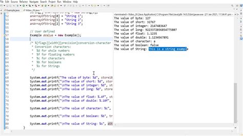 Java Using Printf To Print Variables Using Conversion Characters