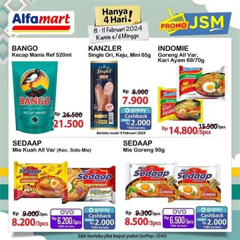 Katalog Promo JSM Alfamart Terbaru Hanya 4 Hari Periode S D 11 Februari