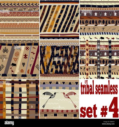 seamless set  traditional patterns stock vector image art alamy