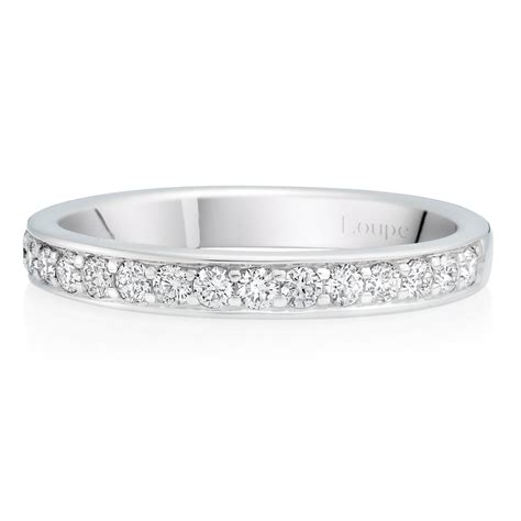 Loupe Icons Half Eternity Diamond Ring In Platinum Lou 0125274 Loupe