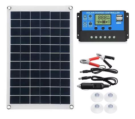 Controlador De Carga Solar Con Panel Solar 10a 12v 24v Pwm Meses Sin