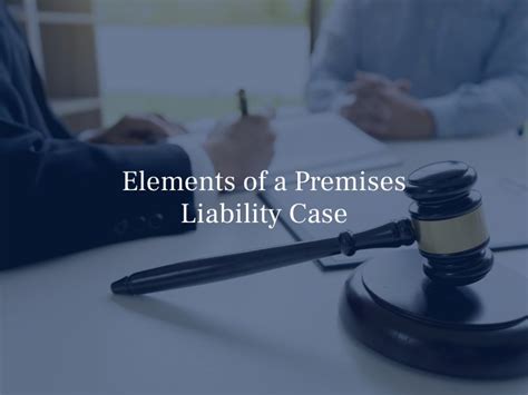 Elements Of A Premises Liability Case