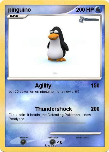 Pokémon pinguino 22 22 Agility My Pokemon Card