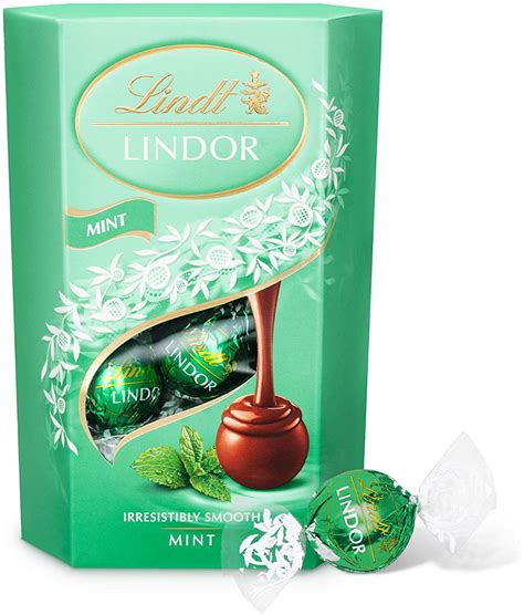 Lindt Lindor Milk Mint Chocolate Truffles Box Approximately 16 Balls