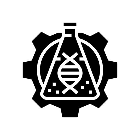 Biotechnology Lab Cryptogenetics Glyph Icon Vector Illustration