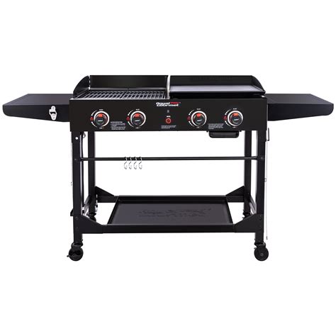 Royal Gourmet 4 Burner Gd402 Portable Flat Top Gas Grill And Griddle Combo With Folding Legs