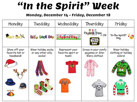 Christmas Spirit Week : Spirit Week Happening This Week | Goshen Elementary : Churches get into ...