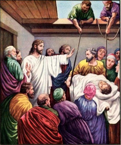 Jesus Heals The Paralytic In 2021 Jesus Heals Jesus Art Jesus Pictures