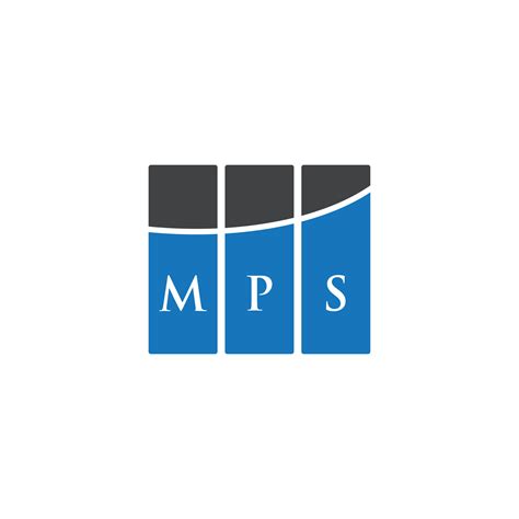 MPS letter logo design on WHITE background. MPS creative initials letter logo concept. MPS ...