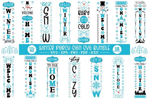 Winter Porch Sign Svg Bundle Vol2 Graphic By Craftlabsvg · Creative