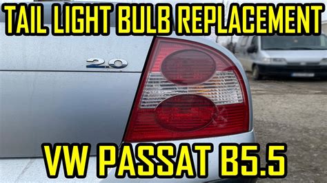 VW Passat B5 5 Tail Light Bulb Replacement YouTube