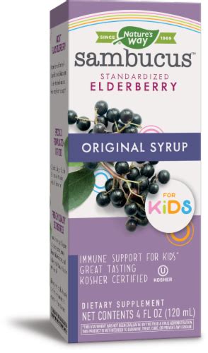 Natures Way Sambucus Standardized Elderberry Original Syrup For Kids