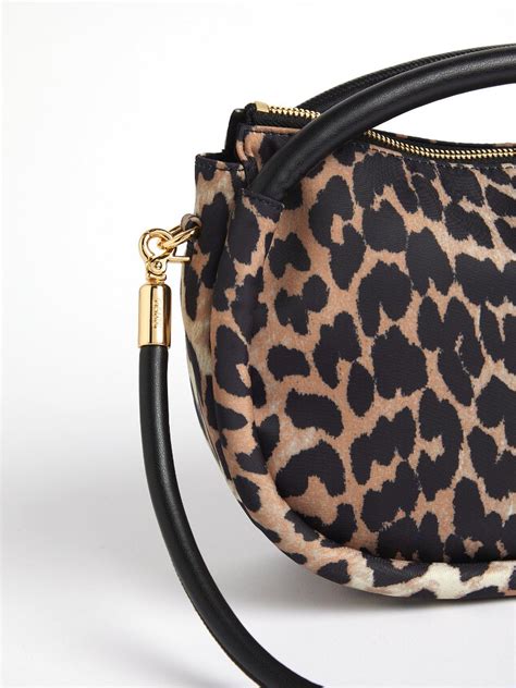 Ganni Knot Mini Bag Print Leopard In Leopard Endource