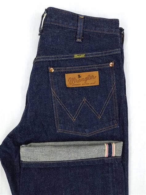 Vintage Wrangler Selvedge Red Line Japanese Dark Wash Loose In