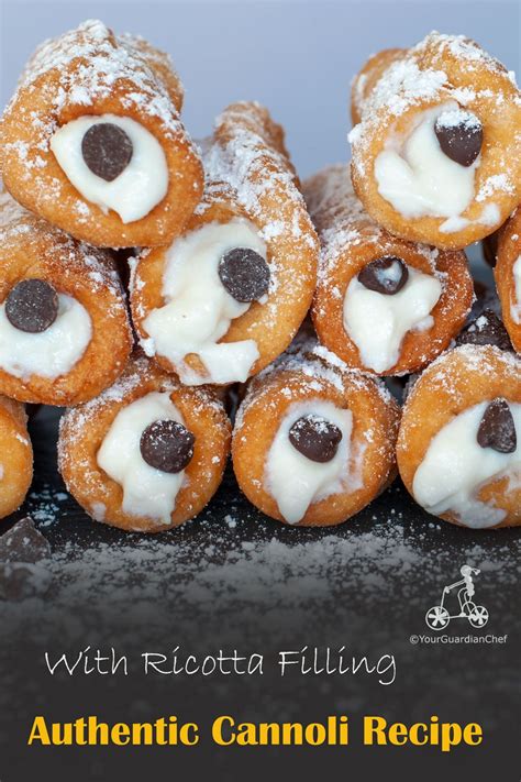 Mini Sicilian Cannoli Shells With Ricotta Filling Your Guardian Chef