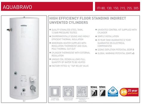 Aquabravo Itd Indirect Cylinder Stc Plumbing Heating Merchants Ltd